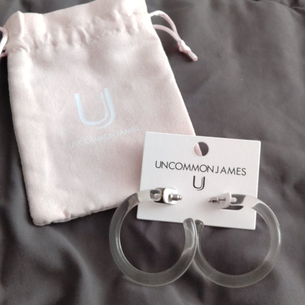 Uncommon James hoop earrings - Clear hoop earrings - NWT